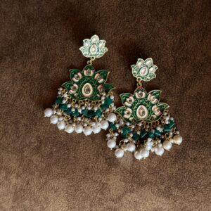 Meenakari-Chandbali- green