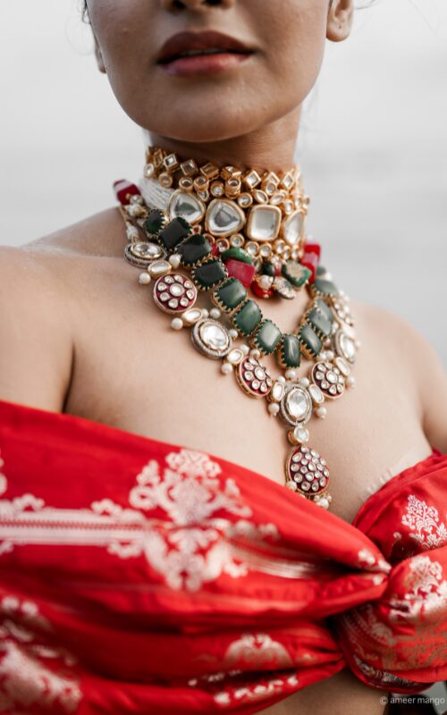 Must-have statement jewellery for Indian women from The Lakshury – choker, pearl necklace, bracelets, earrings
