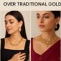 Statement jewellery compared to traditional gold jewellery, highlighting bold fashion designs and affordability.